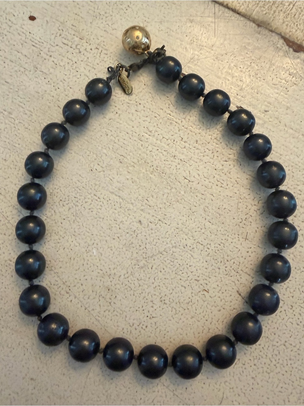 Vintage Doncaster Black Beaded Necklace